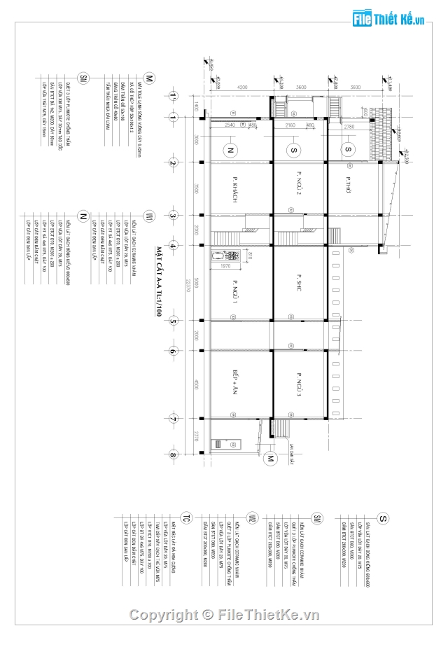 kiến trúc nhà ở,nhà 3 tầng,Bản vẽ nhà ở 3 tầng