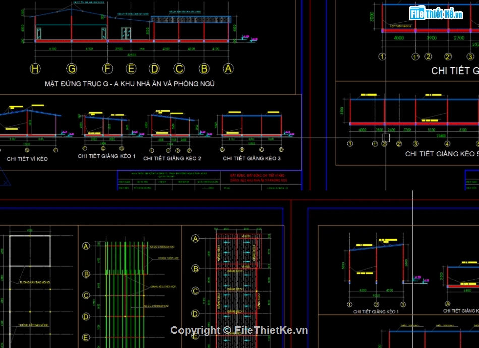 lán trại file cad,cad lán trại,lán trại fle cad