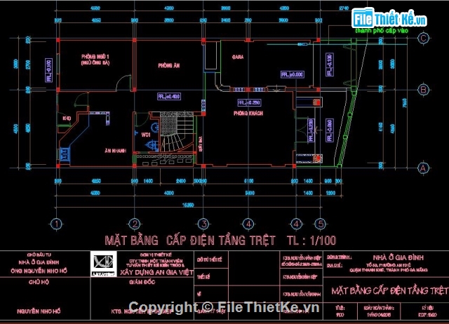 Nhà ở gia đình,nhà ở 8x17m,nhà 2 tầng mặt phố,bản vẽ nhà 2 tầng