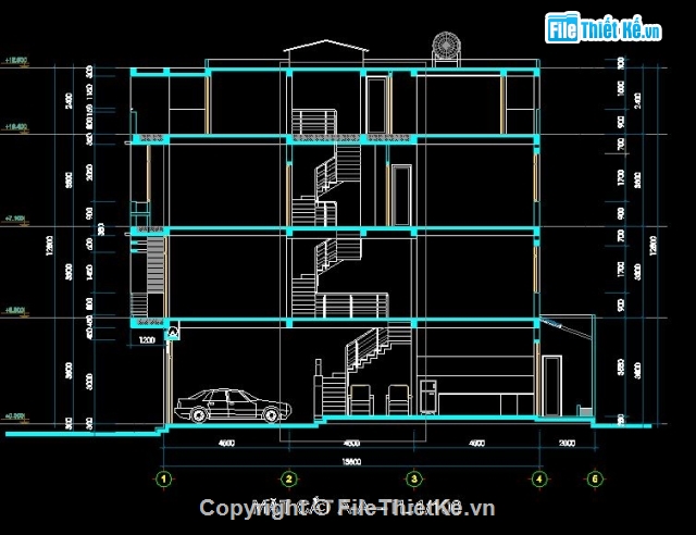 Thiết kế kiến trúc,Nhà phố 1 trệt 3 lầu,nhà 4 tầng có phối cảnh