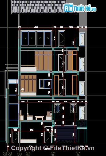 Bản vẽ,Nhà phố,Bản vẽ nhà phố,Bản vẽ autocad