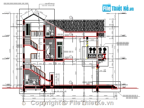 Bản vẽ,Bản vẽ nhà phố,nhà phố 2 tâng,1 tum,2 tầng + 1 tum,6x12m