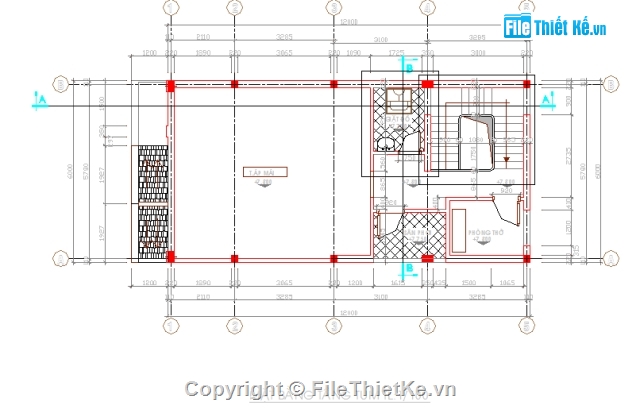 Bản vẽ,Bản vẽ nhà phố,nhà phố 2 tâng,1 tum,2 tầng + 1 tum,6x12m