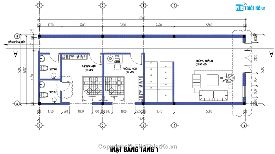 Bản vẽ nhà phố,nhà phố 2 tầng,nhà 2 tầng,nhà phố 2 tầng cad,file cad nhà phố 2 tầng