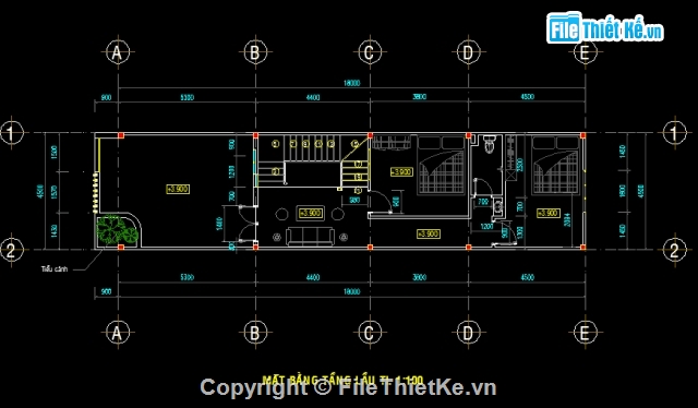 Nhà 2 tầng,Nhà phố,kiến trúc 2 tầng,bản vẽ nhà phố 2 tầng,nhà phố 2 tầng 4.5x18m