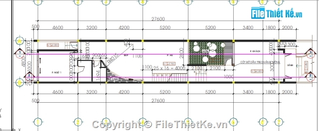 Bản vẽ nhà phố,nhà phố 2 tâng,2 tầng,bản vẽ,4.8x27.6m,mặt tiền 4.8m