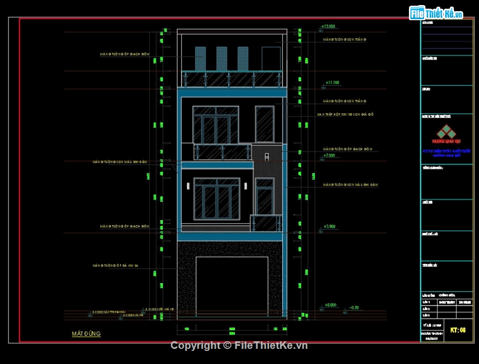 Bản vẽ nhà phố 3 tầng 1 tum KT 5.5x20m,Nhà phố 3.5 tầng 5.5x20m,Bản vẽ nhà phố 5x20m,Hồ sơ thiết kế nhà phố hiện đại,Mẫu nhà phố hiện đại 5.5x20m