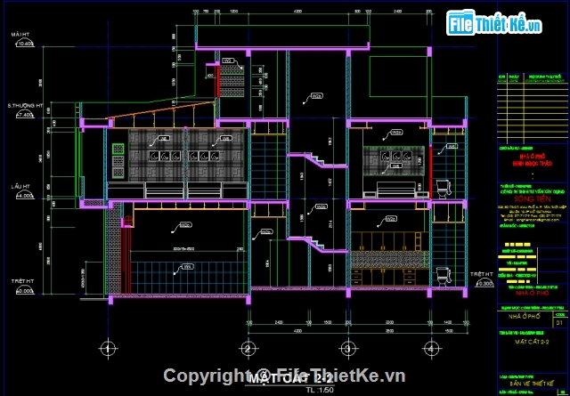 nhà phố 3 tầng,nhà phố 3 tầng 4.5x13.78m,Bản vẽ nhà phố 3 tầng,kiến trúc Nhà phố 3 tầng