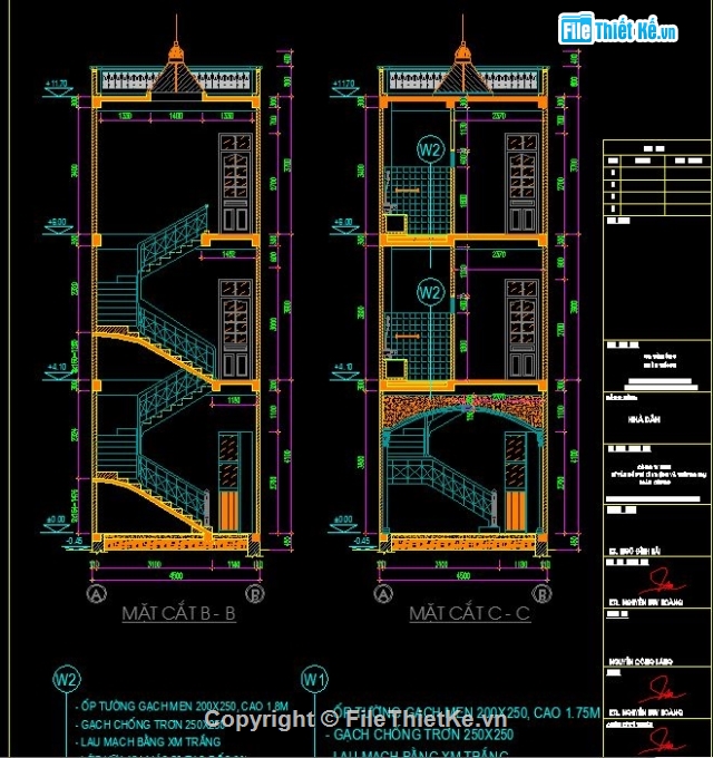 Nhà phố 3 tầng,Nhà phố 3 tầng 4.5x17m,CAD Nhà phố 3 tầng,bản vẽ nhà phố 3 tầng