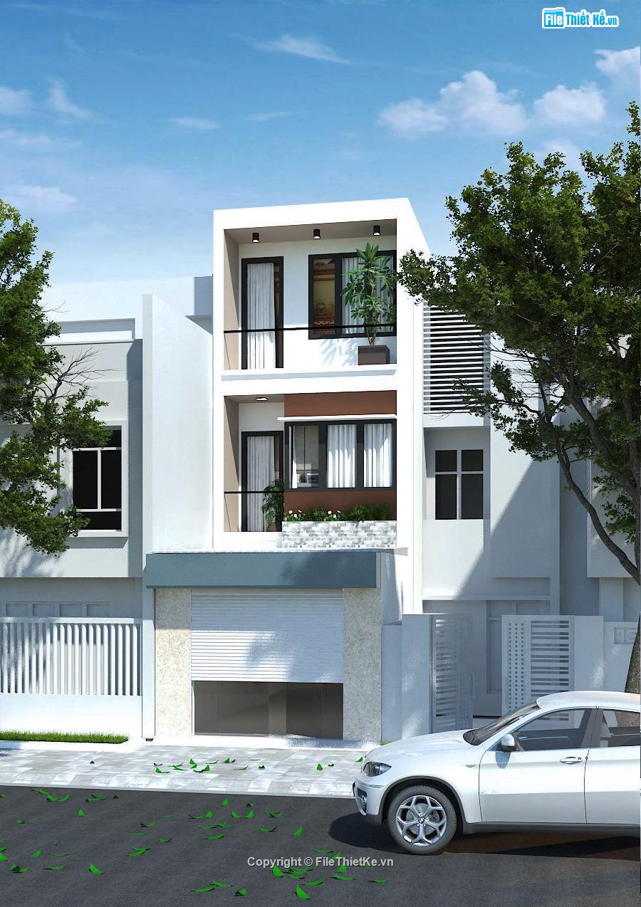 Bản vẽ nhà phố,nhà phố 3 tầng,kiến trúc 3 tầng