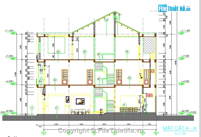 Bản vẽ nhà phố,nhà phố 3 tầng,6x17m,mặt tiền 6m,biệt thự 3 tầng,hồ sơ thiết kế nhà phố 3 tầng