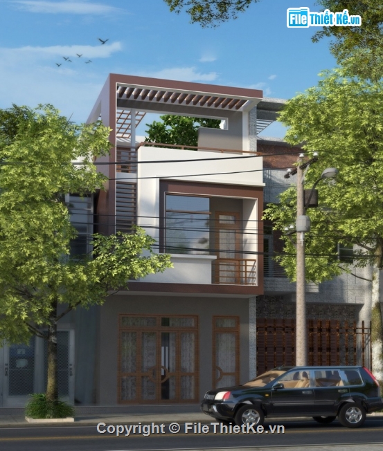 nhà phố 3 tầng,Bản vẽ nhà phố,nhà 3 tầng