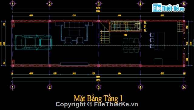 nhà phố 3 tầng,Bản vẽ nhà phố,nhà diện tích 5 x 19m