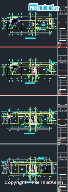 nhà phố kích thước 4x15m,autocad nhà phố 3 tầng,nhà phố 3 tầng,autocad nhà phố 3 tầng 4.3x15m