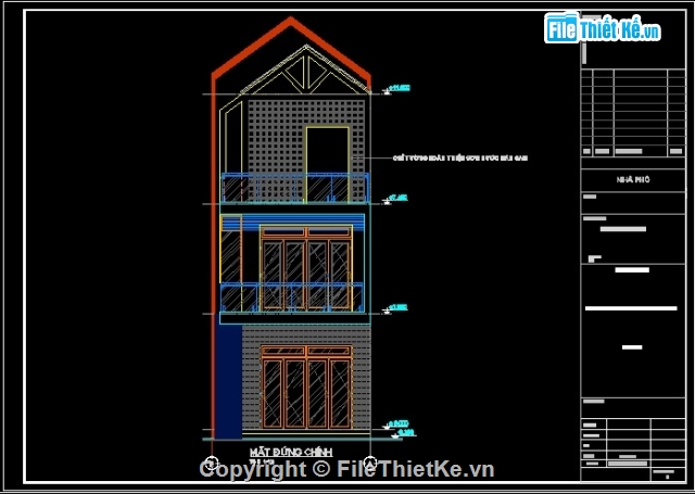 Bản vẽ nhà phố 3 tầng,bản vẽ nhà 3 tầng,nhà phố 3 tầng