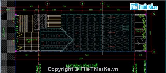 nhà phố 3 tầng KT 6.5 x 17m,bản vẽ nhà phố 3 tầng 6.5x17m,thiết kế nhà phố 3 tầng,bản vẽ nhà phố 3 tầng đẹp