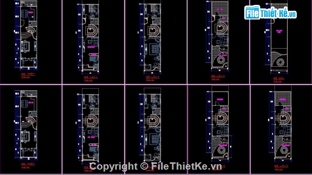 Nhà phố 4 tầng,bản vẽ nhà phố,Nhà phố 4x16m,nhà phố 4 tầng 4x16m