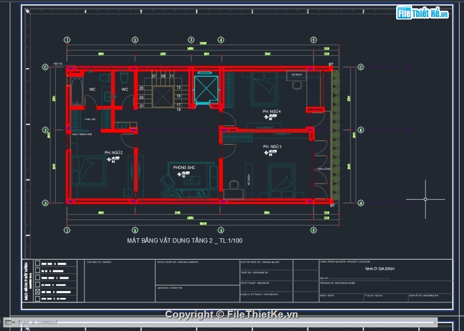 Bản vẽ nhà phố,nhà 4 tầng,cad nhà phố 4 tầng,file cad nhà phố 4 tầng