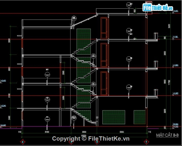 Bản vẽ nhà phố,mẫu nhà 4 tầng đẹp,thiết kế nhà 4 tầng đẹp