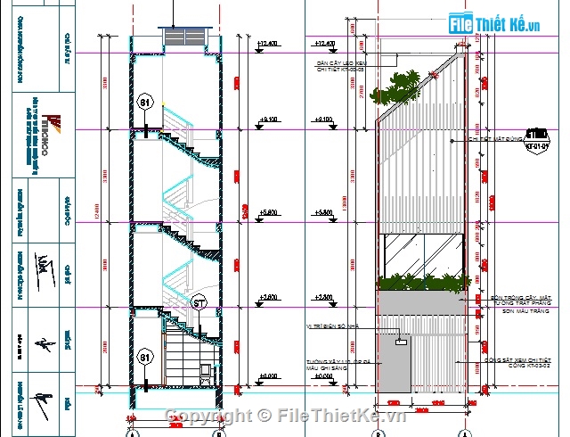 Bản vẽ nhà phố 4 tầng,Bản vẽ nhà phố 4 tầng hiện đại,bản vẽ nhà phố mặt tiền 3.3m,3.3x13.2m