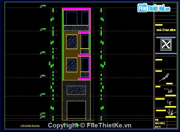 Nhà phố 4 tầng kích thước 4.05x13m,Bản vẽ nhà phố 4 tầng,Bản vẽ nhà 4 tầng,Nhà 4 tầng full kiến trúc