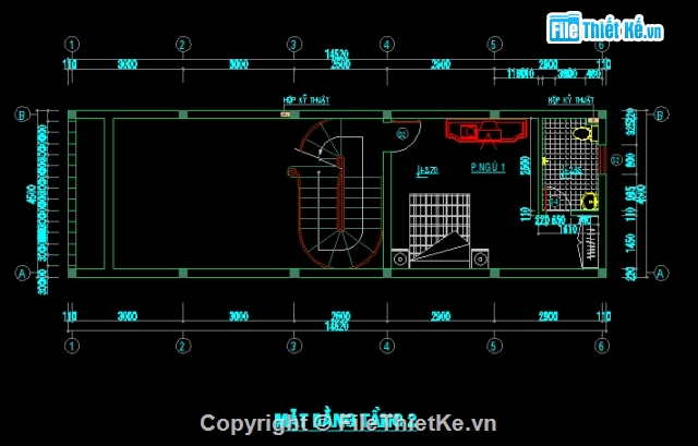 Bản vẽ,Bản vẽ nhà phố,nhà phố 3 tầng,bản vẽ nhà phố mặt tiền 4.5m,4.5x13m,bản vẽ nhà ống