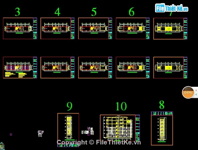 Nhà phố 6 tầng,bản vẽ nhà phố,thiết kế nhà phố 6 tầng,nhà đầy đủ hạng mục