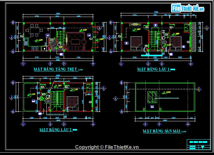 Bản vẽ nhà phố,Bản vẽ nhà phố 4x9.6m,bản vẽ autocad nhà phố 3 tầng,nhà phố 3 tầng,cad nhà phố 3 tầng