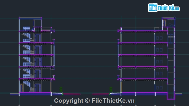 Bản vẽ nhà phố,kiến trúc và kết cấu,Bản vẽ kiến trúc nhà phố,kết cấu nhà phố,nhà phố 5 tầng