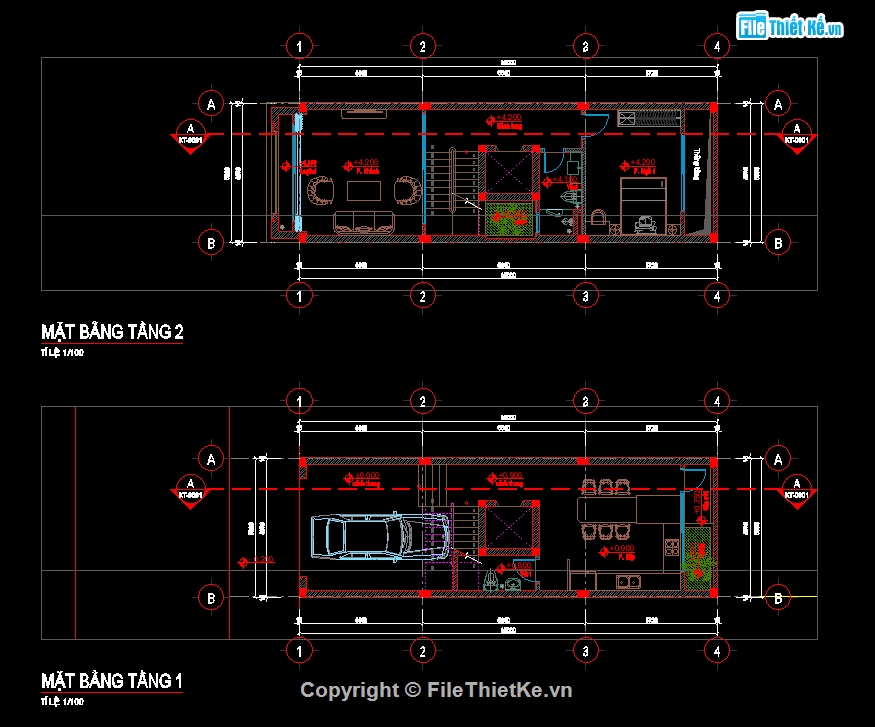 Bản vẽ nhà phố,nhà 5 tầng,nhà phố kích thước 5x15m