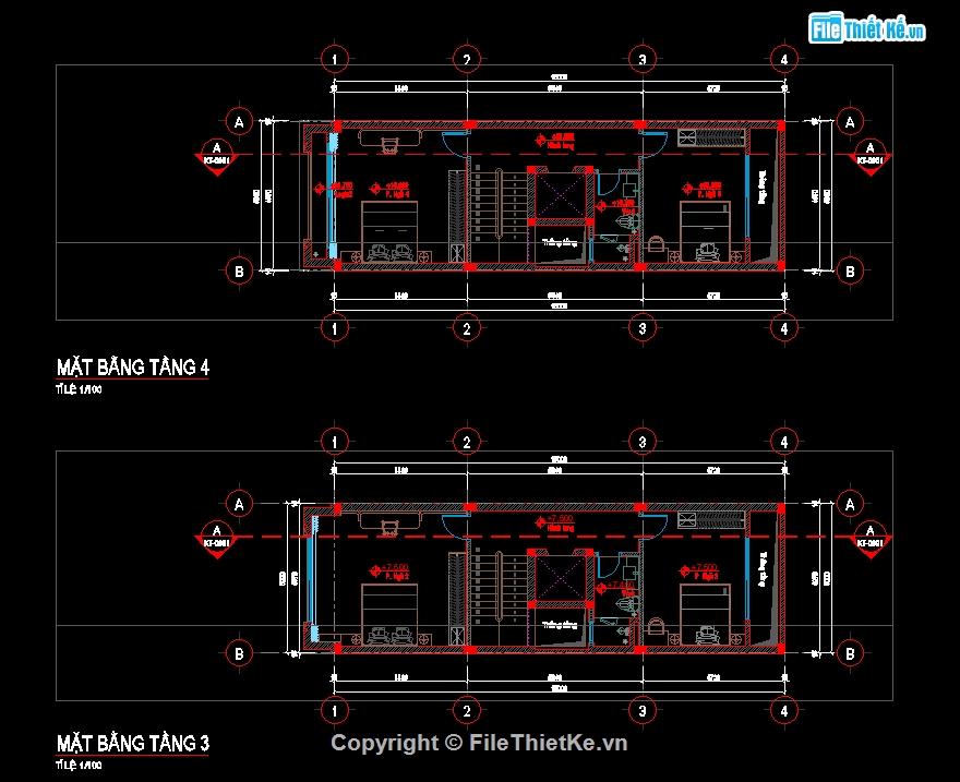Bản vẽ nhà phố,nhà 5 tầng,nhà phố kích thước 5x15m