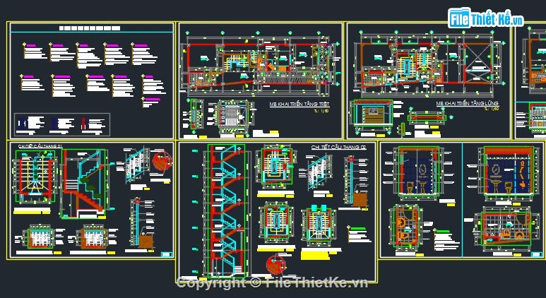 Bản vẽ nhà phố 5 tầng,nhà phố 5.5 tầng 5.54x16.4m,Hồ sơ cad nhà phố 5.5 tầng,File cad nhà phố 5.5 tầng