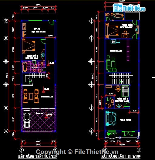 Bản vẽ nhà phố,nhà 4 tầng,Nhà phố 5x19m,thiết kế nhà phố