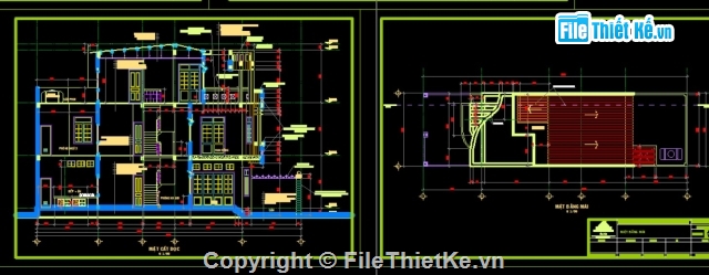 Bản vẽ nhà phố,nhà phố 5 x 20m,mẫu nhà phố đầy đủ