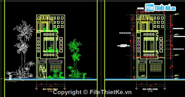 Bản vẽ nhà phố,nhà phố 5 x 20m,mẫu nhà phố đầy đủ