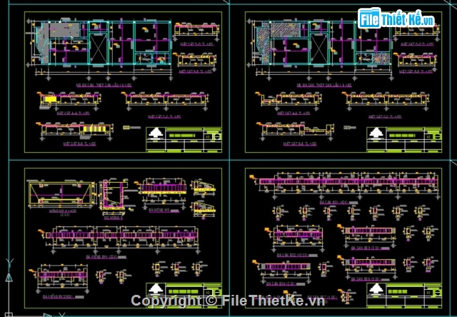 Bản vẽ nhà phố,nhà phố 5 x 20m,mẫu nhà phố đầy đủ