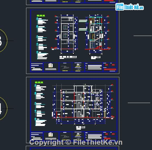 nhà phố 5x20,file sketchup nhà phố,file cad nhà phố 5x20
