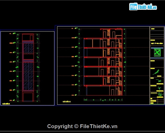 bản vẽ nhà phố KT 4x12.6m,Bản vẽ nhà phố 7 tầng KT 4x12.6m full,Bản vẽ nhà phố 7 tầng