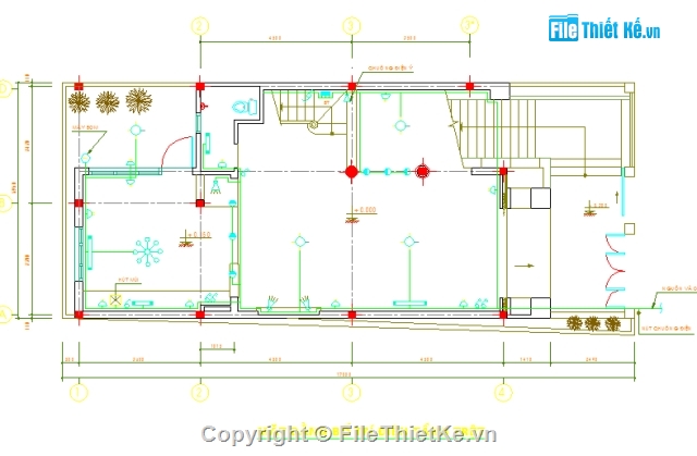 Bản vẽ nhà phố,nhà phố 3 tầng,biệt thự nhà phố,mặt tiền 7m,bản vẽ kiến trúc nhà phố,bản vẽ nhà 7x17m 3 tầng