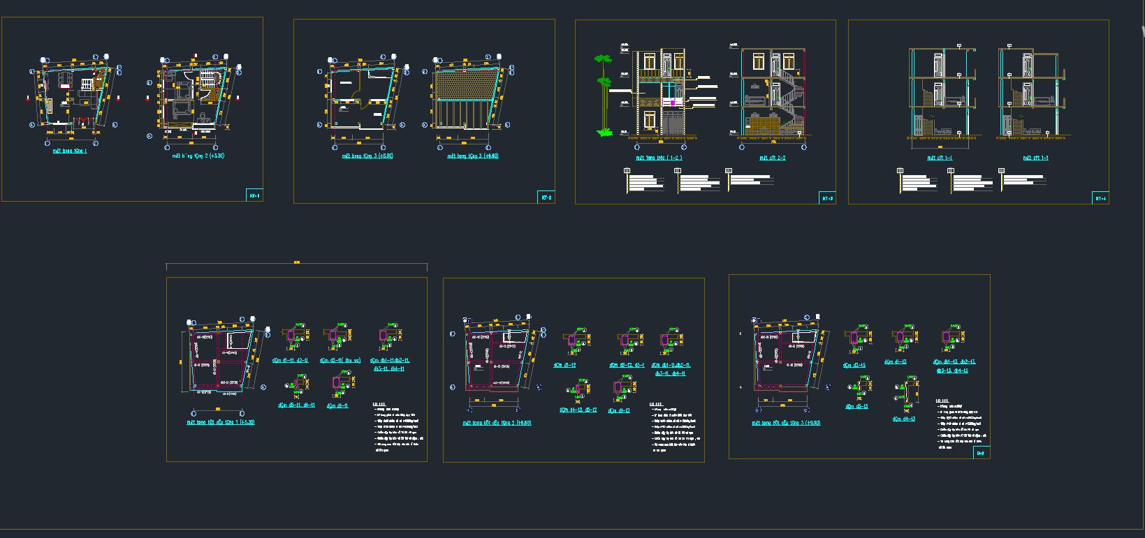 Bản vẽ nhà phố,Nhà phố có đất hình thang,Bản vẽ autocad,nhà mặt phố