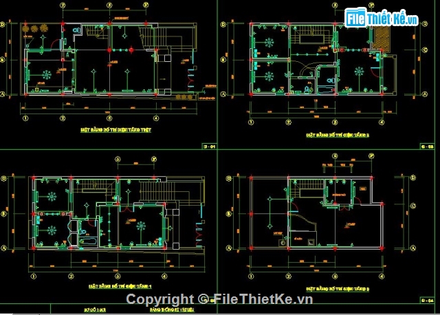 kiến trúc nhà 3 tầng,nhà kích thước 7 x 17m,nhà phố 3 tầng,bản vẽ nhà phố 3 tầng