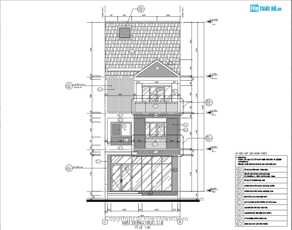 Bản vẽ nhà phố đẹp,Bản vẽ nhà phố mái thái đẹp,Bản vẽ nhà phố 3 tầng