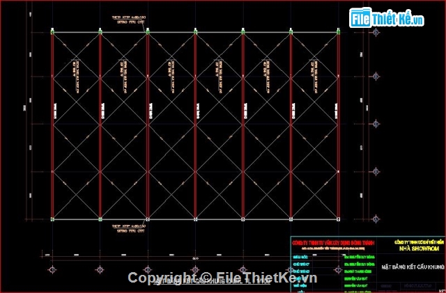 kết cấu kiến trúc  nhà shoowrom,Công ty TNHH cơ khí Viết Hiền,thiết kế showrom,showroom,bản vẽ 1 showroom bán hàng đẹp