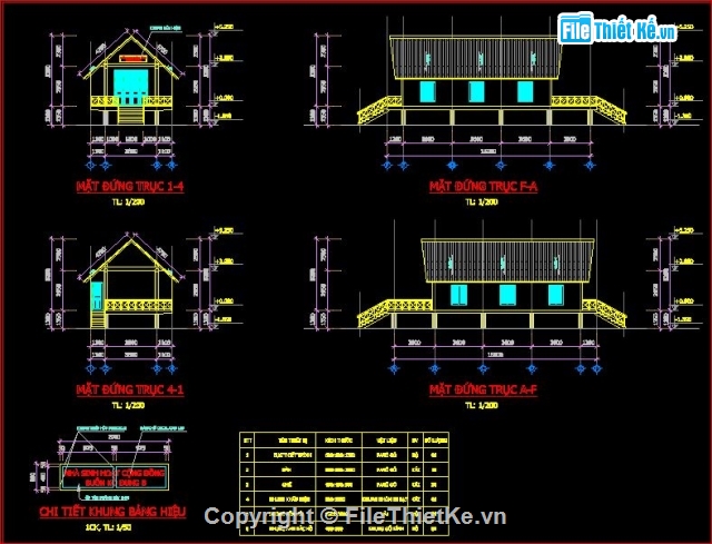 kết cấu kiến trúc,bản vẽ nhà sinh hoạt cộng đồng,kiến trúc và kết cấu nhà sinh hoạt