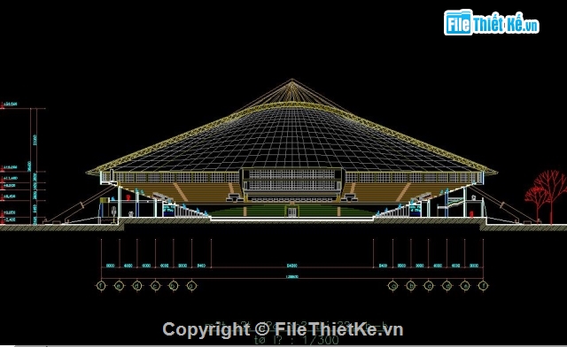 nhà thi đấu,Bản vẽ mặt bằng,Bản vẽ mặt đứng,sân vận động