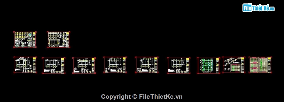 Bản vẽ nhà thờ họ 5 gian,Mẫu nhà thờ họ 5 gian,Thiết kế nhà thờ họ 5 gian,Hồ sơ thiết kế nhà thờ họ 5 gian