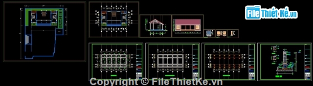 Bản vẽ nhà thờ họ 5 gian,nhà thờ họ 7.5x15.5m,Nhà thờ họ,Cad nhà thờ họ,Sketchup nhà thờ họ