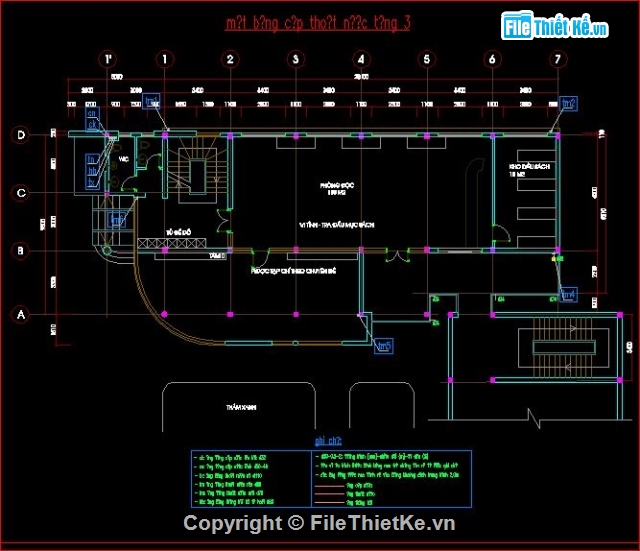 bản vẽ nhà thư viện,kết cấu nhà thư viện,kiến trúc nhà thư viện,nhà thư viện 4 tầng