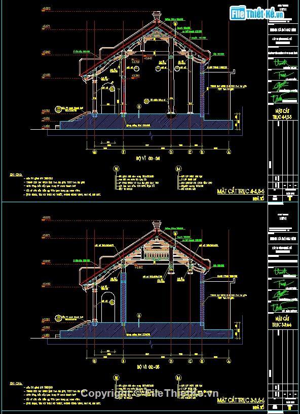 Bản vẽ nhà Tổ chùa,Bản vẽ nhà Mẫu chùa,Nhà Tổ chùa - Kiến trúc và kết cấu Full,Nhà Mẫu chùa - Kiến trúc và kết cấu Full
