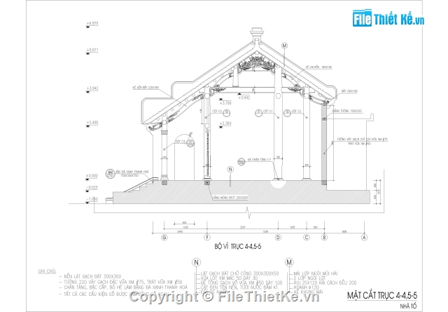 Bản vẽ nhà Tổ chùa,Bản vẽ nhà Mẫu chùa,Nhà Tổ chùa - Kiến trúc và kết cấu Full,Nhà Mẫu chùa - Kiến trúc và kết cấu Full